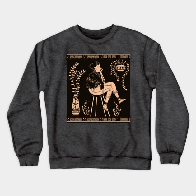 Ancient modern greek Crewneck Sweatshirt by anna_ach_art